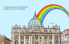Cartoon: Vatikan I (small) by Erl tagged politik,religion,glaube,kirche,katholiken,vatikan,papst,erlaubnis,segnung,homosexuelle,paare,widerstand,konservative,petersdom,regenbogen,karikatur,erl