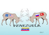 Cartoon: Venezuela (small) by Erl tagged politik,venezuela,proteste,präsident,nicolas,maduro,ernährung,gesundheit,wirtschaft,ruin,opposition,juan,guaido,übergangspräsident,anerkennung,umstritten,rivalität,usa,eu,russland,türkei,kampf,machtkampf,hirsch,karikatur,erl