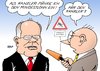 Cartoon: Vorsicht Glatteis! (small) by Erl tagged spd,kanzlerkandidaz,peer,steinbrück,programm,mindestlohn,fangfrage,glatteis,vorsicht,journalist,vortrag,honorar,kanzlergehalt,geld,gier,medien