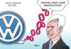 Cartoon: VW (small) by Erl tagged vw,volkswagen,abgasskandal,manipulation,software,abgase,test,entschädigung,umrüstung,kosten,rote,zahlen,verluste,konzern,chef,vorstand,müller,karikatur,erl