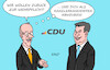 Cartoon: Wehrpflicht (small) by Erl tagged politik,partei,cdu,parteitag,grundsatzprogramm,konservativ,vorsitzender,friedrich,merz,abkehr,merkel,rückkehr,atomkraft,wehrpflicht,abwehr,markus,söder,csu,kanzlerkandidat,frage,karikatur,erl