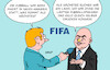 Cartoon: WM in Saudi-Arabien (small) by Erl tagged politik,sport,fußball,weltmeisterschaft,wm,2034,saudi,arabien,fifa,gianni,infantino,geldgier,geld,gewinn,gelddrucken,kommerz,spiel,nebensache,karikatur,erl