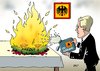 Cartoon: Wulffs Löschversuche (small) by Erl tagged wulff,christian,bundespräsident,privat,kredit,nähe,unternehmer,einladung,filz,erklärung,mangelhaft,verschlimmerung,adventskranz,feuer,löschen,löschversuch,benzin