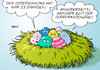 Cartoon: Zeitumstellung Ostern (small) by Erl tagged winterzeit,sommerzeit,zeitumstellung,stunde,weniger,ostern,ostersonntag,osternest,ostereier,angst,terror,anschlag,terroranschlag,zuversicht,sicherheit,hoffnung,karikatur,erl