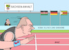 Cartoon: Zieleinlauf (small) by Erl tagged politik,wahl,landtagswahl,sachsen,anhalt,ministerpräsident,reiner,haseloff,cdu,konkurrenz,afd,rechtsextremismus,rennen,zieleinlauf,knapp,koalition,möglichkeit,kenia,deutschland,simbabwe,schwarz,rot,grün,gelb,hoffnung,rückenwind,armin,laschet,karikatur,erl