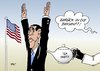 Cartoon: Zurück in die Zukunft (small) by Erl tagged usa,präsident,obama,demokraten,republikaner,tea,party,bewegung,konservativ,ultra,zukunft,düster,schulden,streit,haushalt
