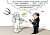 Cartoon: Zypern Finanzminister (small) by Erl tagged zypern,schulden,banken,rettung,finanzminister,rücktritt,ernennung,amt,amtseid,saustall,ausmisten,schutzanzug,finanzen,geld,euro