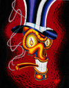 Cartoon: Mr. Sinister (small) by robjoeball tagged skull,evil,grin,cigar,tophat,death,dead