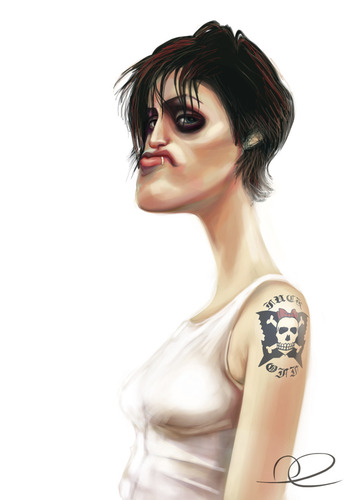 Cartoon: Brody Dalle (medium) by billfy tagged punk,rock,music