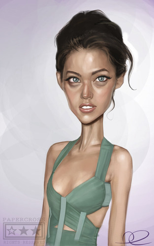 Cartoon: emily didonato (medium) by billfy tagged victoria,secret,top,model