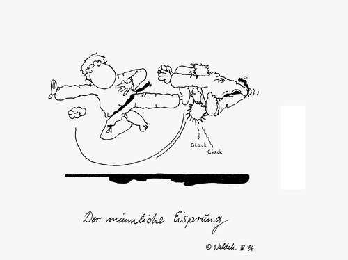 Cartoon: Der männliche Eisprung (medium) by waldah tagged mann,eisprung