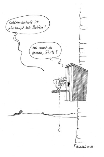 Cartoon: Geburtenkontrolle ist kein Probl (medium) by waldah tagged geburtenkontrolle,vögel