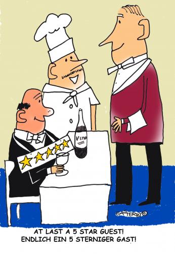 Cartoon: 5 Star guest (medium) by EASTERBY tagged dining,waiters