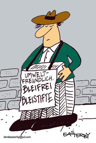 Cartoon: Bleifrei Bleistifte (medium) by EASTERBY tagged salesman,oko