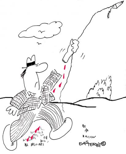 Cartoon: Bloody Kite (medium) by EASTERBY tagged kiteflying