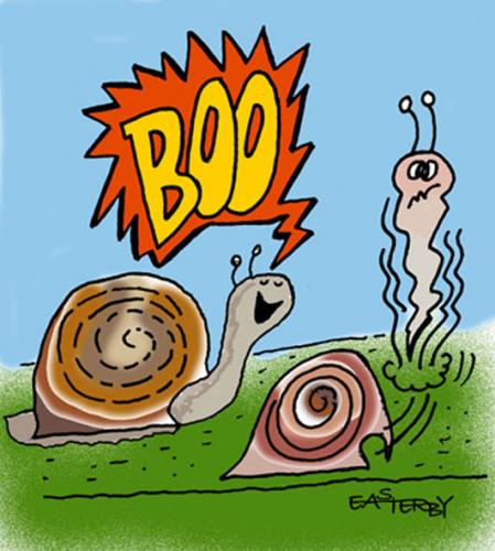 Cartoon: Boo Snail (medium) by EASTERBY tagged nature,snails