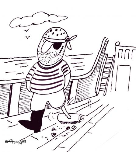 Cartoon: Clean pirate (medium) by EASTERBY tagged pirates,cleaners