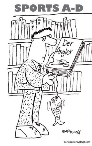 Cartoon: Der Angler (medium) by EASTERBY tagged sports,fishing