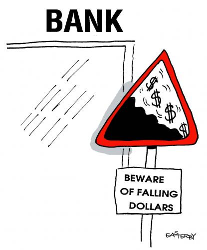 Cartoon: dollar horrar (medium) by EASTERBY tagged banks,finance