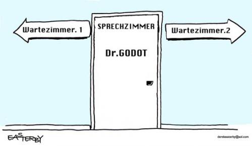 Cartoon: Dr Godot (medium) by EASTERBY tagged doctors,health