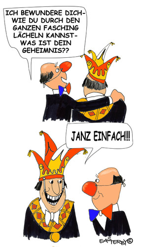 Cartoon: F..F..Fasching (medium) by EASTERBY tagged fasching,fasching,kultur,feiern,party,verkleiden,laune,lächeln,stimmung,gute