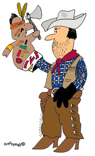 Cartoon: Glove Puppet Cowboy (medium) by EASTERBY tagged cowboy,toys