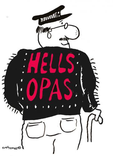 Cartoon: Hells Opas (medium) by EASTERBY tagged senior,citizens