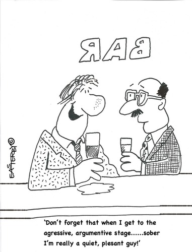 Cartoon: NICE GUY (medium) by EASTERBY tagged alcohol,agressivness