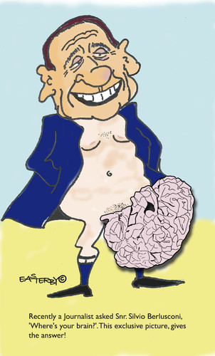 Cartoon: Silvio BerlusTconi (medium) by EASTERBY tagged berlusconi,italy,european,leaders