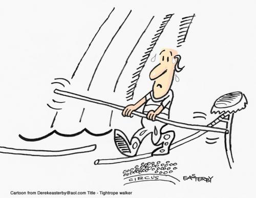 tightrope walker By EASTERBY, Media & Culture Cartoon