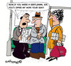 Cartoon: GENTLE MAN? (small) by EASTERBY tagged behaviour,gentlemen