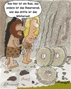 Cartoon: GERMAN WHEELS (small) by EASTERBY tagged stoneage inventios
