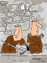 Cartoon: HOLY ORDERS 8 (small) by EASTERBY tagged monks halos faith believing cleaning