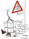 Cartoon: Mind your...too late (small) by EASTERBY tagged streetsigns,warnings