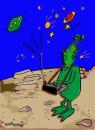 Cartoon: Remote controlled Saucer (small) by EASTERBY tagged flying,saucers,green,mars,man,