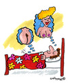 Cartoon: SWEET DREAMS (small) by EASTERBY tagged sex dreams lovely women