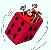 Cartoon: Throw the Dice (small) by EASTERBY tagged dice,bettting,