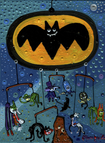 Cartoon: BatMovil (medium) by Munguia tagged batman,batmovil,batomobil,villians,joker,bane,pinguin,riddler,catwoman,faced,poison,ivy