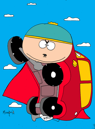 Cartoon: Car Man (medium) by Munguia tagged carman,southpark,bad,kid,superman,car,automovil,munguia,calcamunguia,costa,rica,parody