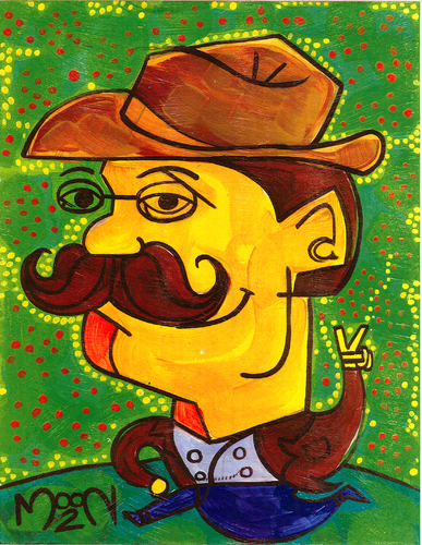 Cartoon: Caragiale (medium) by Munguia tagged satire,caragiale,rumania,cartoon,art,munguia,portrait,caricature