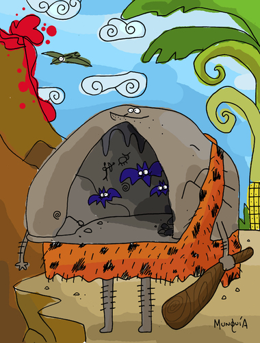 Cartoon: Cave Man (medium) by Munguia tagged caveman,literal,prehistoric,cavernicola