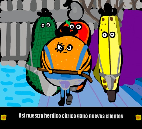 Cartoon: ClockWorker orange comics (medium) by Munguia tagged orange,clockwork,naranja,mecanica,munguia,videogame,game,kubrick