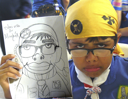 Cartoon: Cub scouts on cartoon portraits (medium) by Munguia tagged drawing,scouting,escultismo,lobatas,rica,costa,lobatos,scouts,cub,caricature