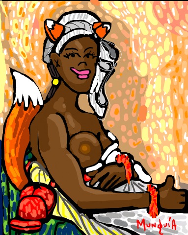 Cartoon: Foxy love (medium) by Munguia tagged marie,guillemine,benoist,portrait,une,negresse,black,woman,slave,1800