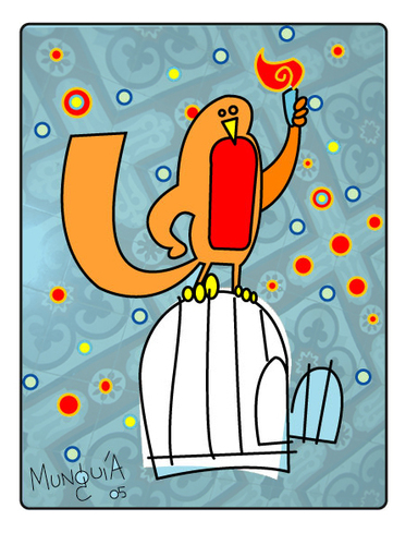 Cartoon: Freedom (medium) by Munguia tagged bird,cage,free,jaula,prision,liberty,libertad,libre