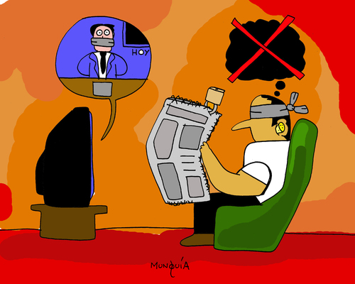 Cartoon: freedom of speech? (medium) by Munguia tagged munguia