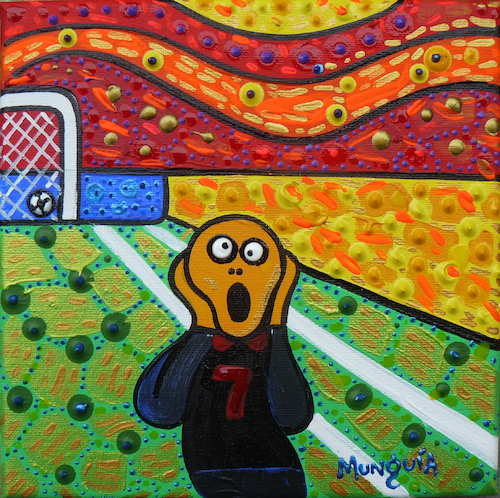 Cartoon: Goal (medium) by Munguia tagged the,scream,el,grito,edvard,munch,famous,paintings,parodies,parodias,de,pinturas,famosas