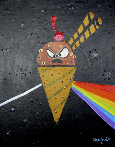 Cartoon: Helado oscuro de la Luna PINTURA (medium) by Munguia tagged pink,floyd,ice,cream,dark,side,of,the,moon,lado,oscuro,de,la,luna,helado,munguia,calcamunguias