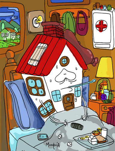 Cartoon: Home Sick (medium) by Munguia tagged homesick,munguia