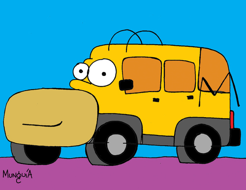 Cartoon: Hommer (medium) by Munguia tagged hummer,homer,simpson,car,automovil,munguia,calcamunguia,parody,tv,costa,rica